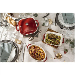 Staub | 9-inch, Oval, Baking Dish, Cherry | Stoneware