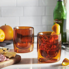 ZWILLING | 2-pc Tumbler Glass Set - Amber, Double Wall  | Sorrento Bar