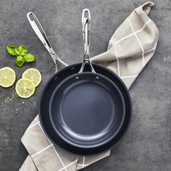 ZWILLING | 2-pc, Stainless Steel, Ceramic Coating, Non-stick, Frying Pan Set, No-Color | Clad CFX