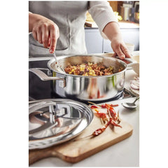 Demeyere | 3.5 qt, Deep Sauté Pan With Double Handle And Lid | Industry 5