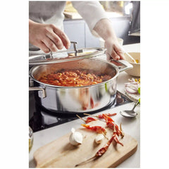 Demeyere | 3.5 qt, Deep Sauté Pan With Double Handle And Lid | Industry 5