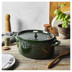 Staub | 5.75 qt, Oval, Dutch Oven, Basil | Cast Iron