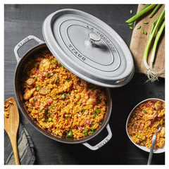 Staub | 5.75 qt, Oval, Dutch Oven, Graphite Grey | Cast Iron