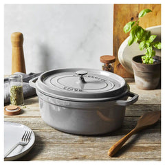 Staub | 5.75 qt, Oval, Dutch Oven, Graphite Grey | Cast Iron