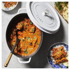 Staub | 5.75 qt, Oval, Dutch Oven, Pure White | Cast Iron