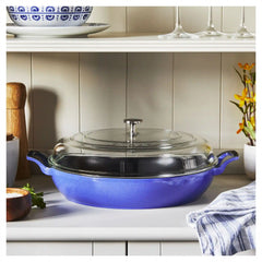 Staub | 3.5 qt, Braiser With Glass Lid, Blueberry | Cast Iron