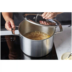 Demeyere | 8 qt Stock Pot, 18/10 Stainless Steel  | Essential 5