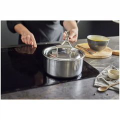 Demeyere | 2.25 qt Sauce Pan With Lid, 18/10 Stainless Steel  | Industry 5