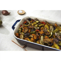 Staub | 13-x 9.5-inch, Rectangular, Baking Dish, Dark Blue | Stoneware