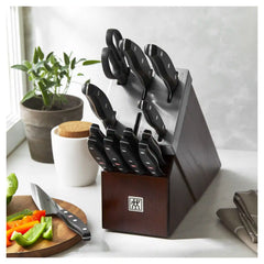ZWILLING | 15-pc, Self Sharpening Knife block set, Brown | Signature