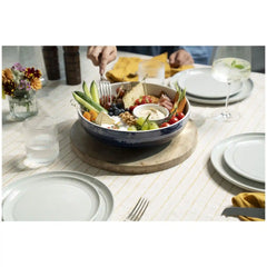 Staub | 11.5-inch, Shallow Serving Bowl, Dark Blue | Stoneware