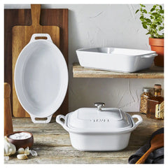 Staub | 4-pc, Mixed Baking Dish Set, White | Stoneware