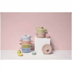 Staub | 6-pc, Mini Round Dutch Oven Set Macaron, Mixed Colors | Stoneware