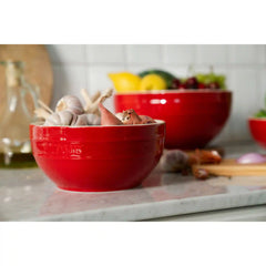 Staub | 2-pc, Large Mixing Bowl Set, Cherry | Stoneware