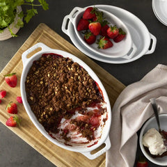 Staub | 3-pc, Oval, Bakeware Set, White | Stoneware