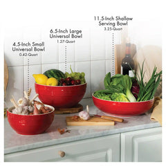 Staub | 11.5-inch, Shallow Serving Bowl, Cherry | Stoneware