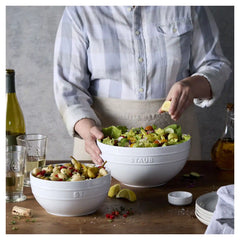 Staub | 2-pc, Large Mixing Bowl Set, White | Stoneware