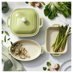 Staub | 4-pc, Macaron Mixed Baking Dish Set, Light Green | Stoneware