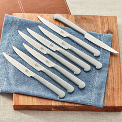 ZWILLING | 8-pc, 18/10 Stainless Steel Porterhouse Steak Knife Set In Black Presentation Box | Steak Sets