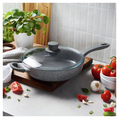 ZWILLING | 3.9 qt, Aluminum, Ceramic Nonstick Sauté Pan With Lid And Helper Handle Ceramic Coating | Parma Plus Ceramic