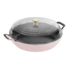 Staub | 3.5 qt, Braiser With Glass Lid, Peony Pink | Cast Iron