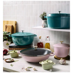 Staub | 7 qt, Round, Dutch Oven, Turquoise | Cast Iron