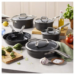 ZWILLING | 10-pc, Hard Anodized Ceramic Nonstick Cookware Set Ceramic Coating | Motion Ceramic