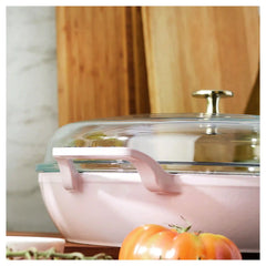 Staub | 3.5 qt, Braiser With Glass Lid, Peony Pink | Cast Iron