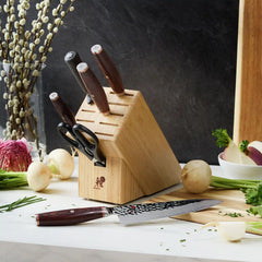 MIYABI | 7-pc, Knife block set, Natural | Artisan
