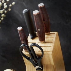 MIYABI | 7-pc, Knife block set, Natural | Artisan