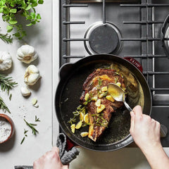 Staub | 11-inch, Traditional Deep Skillet, Grenadine | Cast Iron