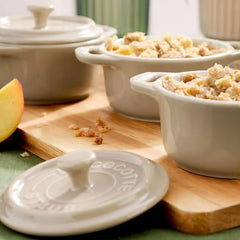 Staub | 3-pc, Mini Round Dutch Oven Set, Sesame | Stoneware
