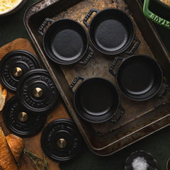 Staub | 0.25 qt, Mini Round Dutch Oven, Matte Black | Cast Iron