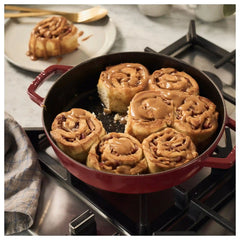 Staub | 13-inch, Double Handle Fry Pan, Cherry | Cast Iron