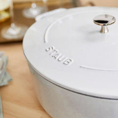 Staub | 6 qt, Wide Oval French Oven, White Truffle | Cast Iron
