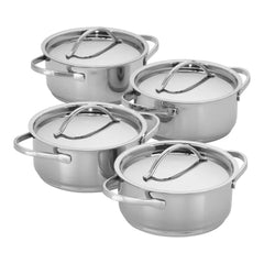 Demeyere | 4-pc Mini Dutch Oven Set , 18/10 Stainless Steel  | Resto