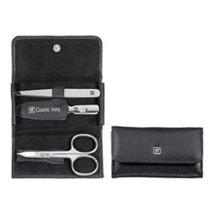 ZWILLING | 3-pc, Leather Snap Fastener Case, Matte Black | Classic Inox