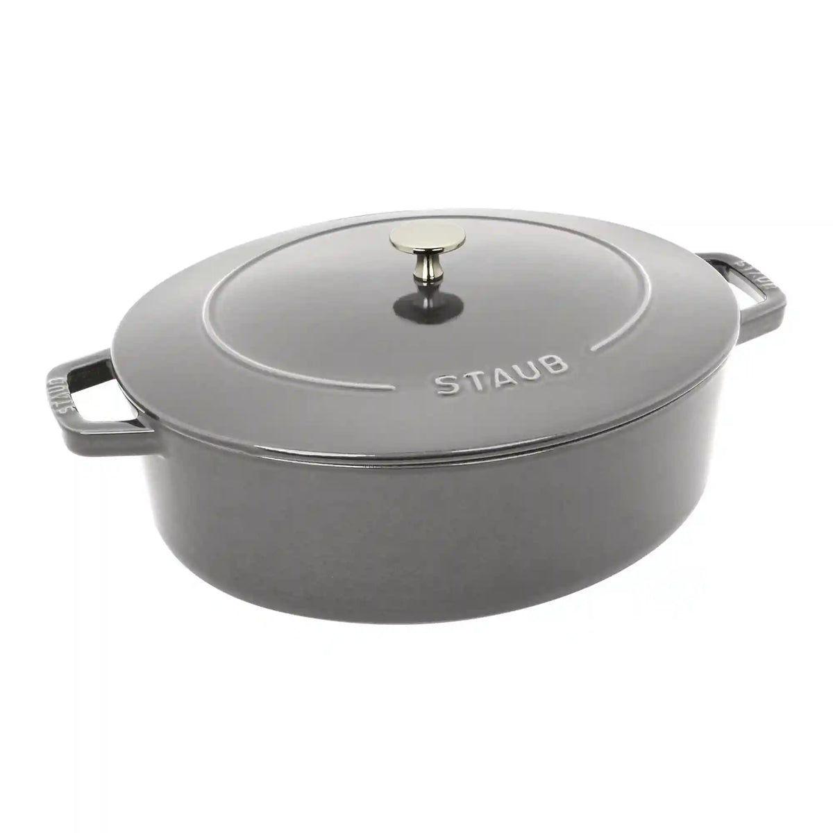 Staub | 6 qt, Wide Oval French Oven, Graphite Grey | Cast Iron