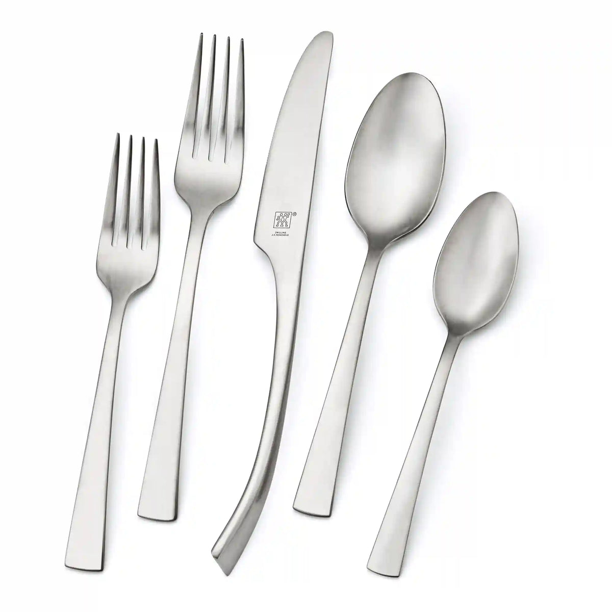 ZWILLING | 45-pc Satin Flatware Set, 18/10 Stainless Steel, No-Color | Bellasera (matted)